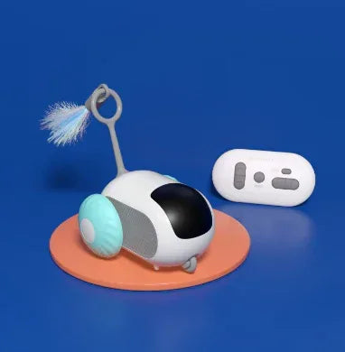ของเล่นรถแมวแบบโต้ตอบควบคุมระยะไกล ชาร์จ USB วิ่งไล่อัตโนมัติ เคลื่อนที่เอง ควบคุมอัจฉริยะ ของเล่นแมวแบบโต้ตอบ สินค้าอุปกรณ์สัตว์เลี้ยง