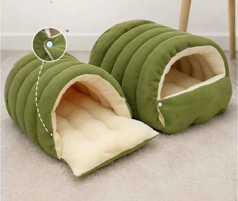 Removable And Washable Closed Cat House Winter Warm Pet Sleeping Nest