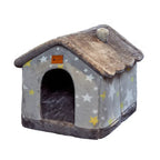 Casa plegable para perros Cama para gato Villa de invierno para perros Kennel para dormir Nido desmontable Cueva cerrada cálida Sofá Suministros para mascotas