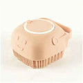 Silicone Pet Bath Massage Brush Gloves with Shampoo Dispenser