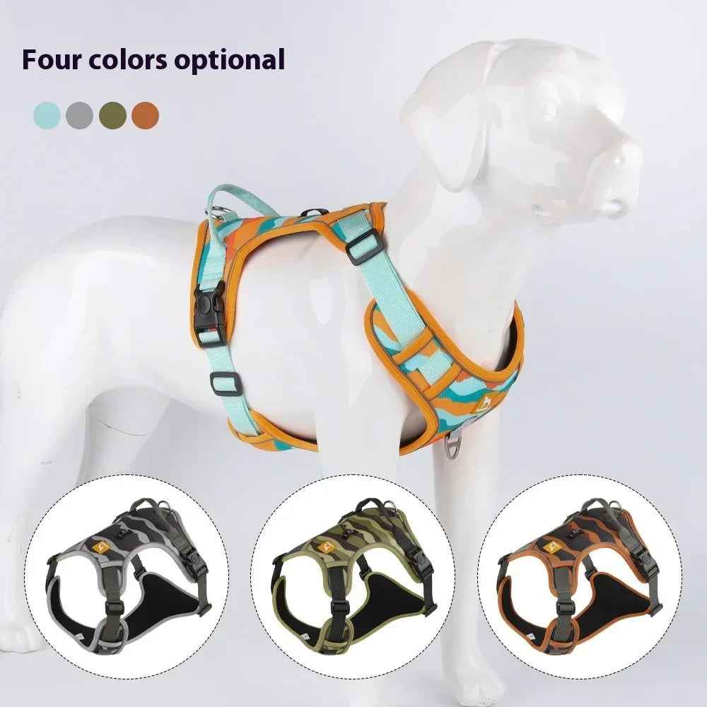 Reflective Dog Harness & Leash Set Chest Strap Walking Lead