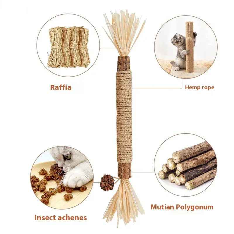 Funny Cat Molar Bite Stick Toy