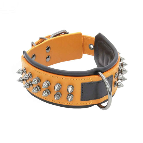 Leather Dog Collar with Bandana Adjustable Pet Neck Strap