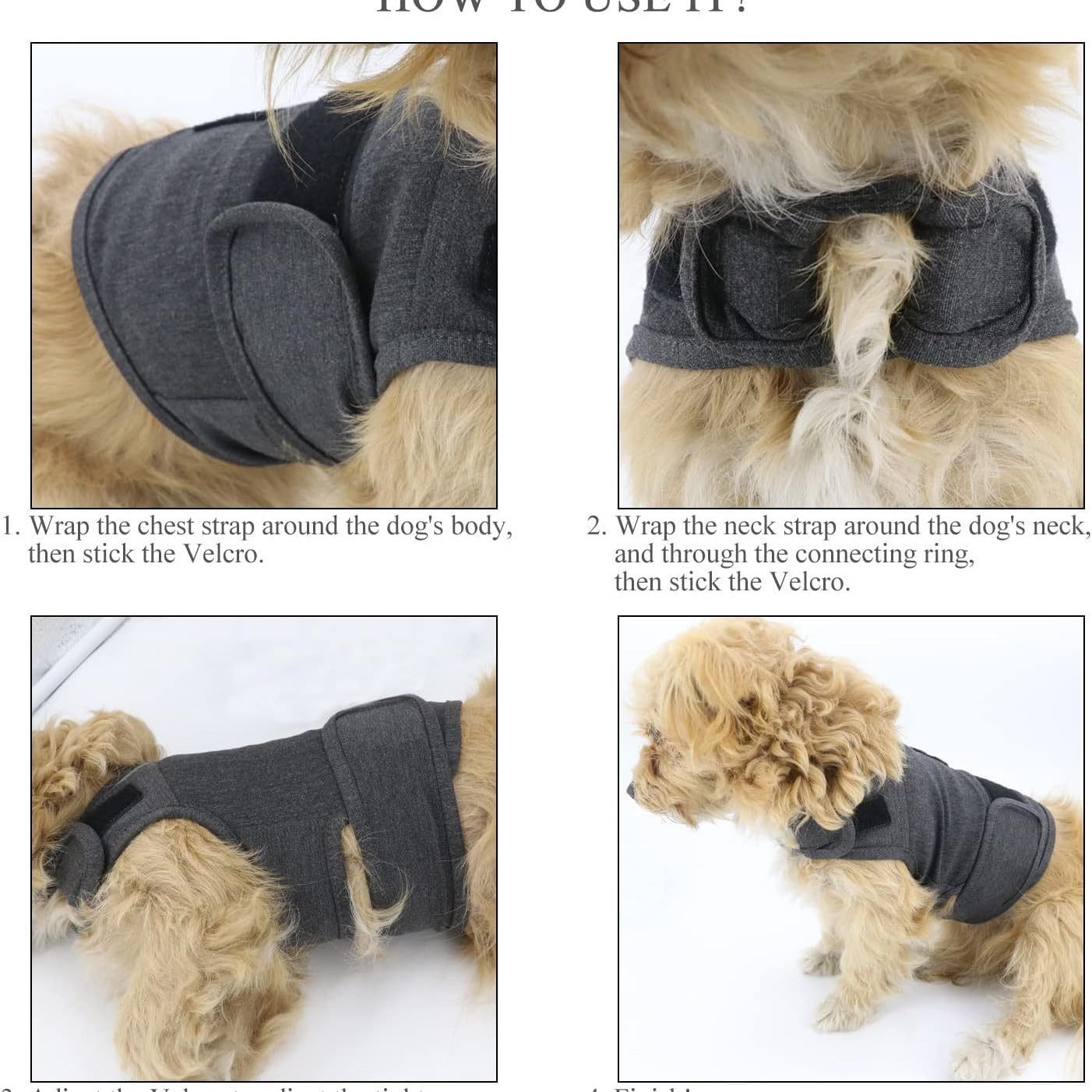 Classic Dog Anxiety Jacket Breathable Thunder Vest For Dogs Thunder Vest For Dogs Anxiety Shirt Dog Clothes For Anxiety Stress