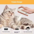 USB Rechargeable Pet Steam Brush Spray Grooming Massage Comb
