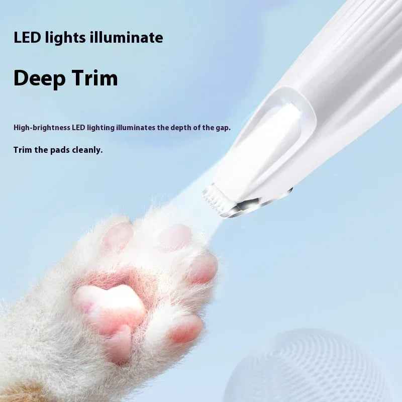 LED Pet Paw Hair Trimmer Electric Clipper for Dogs & Cats