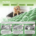 La cama para mascotas bimaterial es de tu elección, el diseño desmontable de la tela Oxford y la malla transpirable combina las características de ser transpirable, impermeable e inodora para crear una comodidad