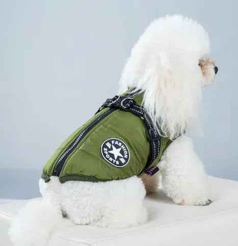 Warm Dog Winter Jacket Fleece-Lined Reflective Pet Coat