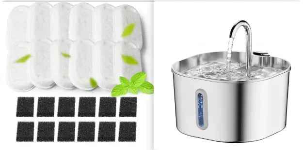 Stainless Steel Smart Pet Water Fountain with Auto Circulation